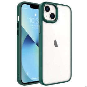 Zore Apple iPhone 14 Plus Uyumlu Koyu Yeşil Krom Kapak Kılıf