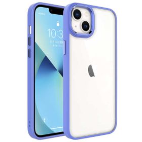 Zore Apple iPhone 14 Plus Uyumlu Lavendery Gray Krom Kapak Kılıf