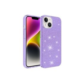 Zore Apple iPhone 14 Plus Uyumlu Mor Shining Silikon Kılıf