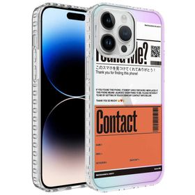 Zore Apple iPhone 14 Pro Airbag Kenarlı Renkli Desenli Silikon Elegans Kapak Kılıf