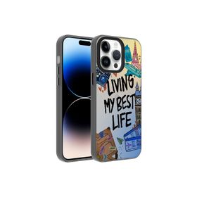 Zore Apple iPhone 14 Pro Desenli Dragon Sert Kapak Kılıf