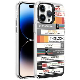 Zore Apple iPhone 14 Pro Desenli Silver Sert Kapak Kılıf