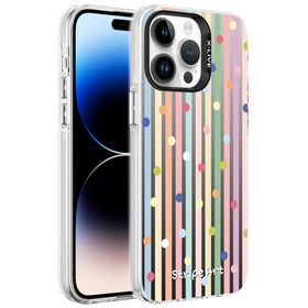 Zore Apple iPhone 14 Pro Desenli Silver Sert Kapak Kılıf