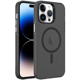 Zore Apple iPhone 14 Pro Magsafe Şarj Özellikli Buzlu Transparan C-Pro Sert Kapak Kılıf