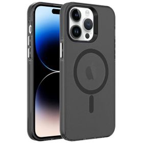 Zore Apple iPhone 14 Pro Magsafe Şarj Özellikli Buzlu Transparan C-Pro Sert Kapak Kılıf