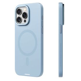 Zore Apple iPhone 14 Pro Magsafe Şarj Özellikli Çizilmeye ve Aşınmaya Dayanıklı Youngkit Velvet Serisi Kapak Mavi Kılıf