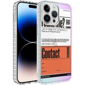 Zore Apple iPhone 14 Pro Max Airbag Kenarlı Renkli Desenli Silikon Elegans Kapak Kılıf