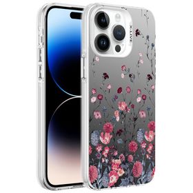 Zore Apple iPhone 14 Pro Max Desenli Silver Sert Kapak Kılıf