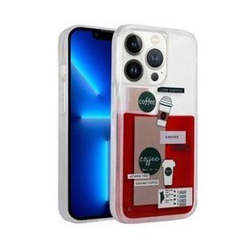 Zore Apple iPhone 14 Pro Max Desenli Sıvılı Drink Silikon Kapak Kılıf