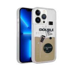 Zore Apple iPhone 14 Pro Max Desenli Sıvılı Drink Silikon Kapak Kılıf