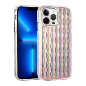 Zore Apple iPhone 14 Pro Max Kabartmalı Dalga Tasarımlı Silikon İsmira Kapak Kılıf