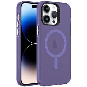 Zore Apple iPhone 14 Pro Max Magsafe Şarj Özellikli Buzlu Transparan C-Pro Sert Kapak Kılıf