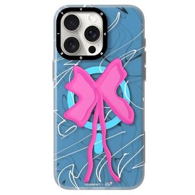 Zore Apple iPhone 14 Pro Max Magsafe Şarj Özellikli Youngkit Anti-Trend Serisi Kapak Mav-Pembe Kılıf