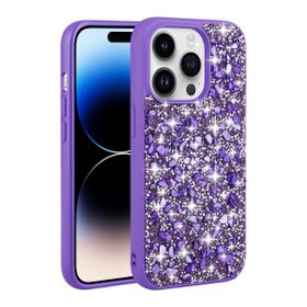 Zore Apple iPhone 14 Pro Max Parlak Taşlı Tasarım Linea Kapak Kılıf