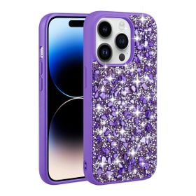 Zore Apple iPhone 14 Pro Max Parlak Taşlı Tasarım Linea Kapak Kılıf