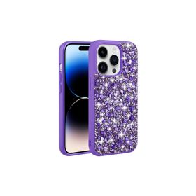Zore Apple iPhone 14 Pro Max Parlak Taşlı Tasarım Linea Kapak Kılıf