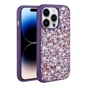 Zore Apple iPhone 14 Pro Max Parlak Taşlı Tasarım Linea Kapak Kılıf
