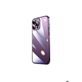 Zore Apple iPhone 14 Pro Max Uyumlu Derin Mor Sert PC Renkli Çerçeveli Riksos Kapak Kılıf