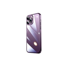 Zore Apple iPhone 14 Pro Max Uyumlu Derin Mor Sert PC Renkli Çerçeveli Riksos Kapak Kılıf