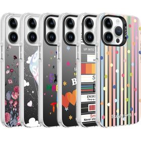 Zore Apple iPhone 14 Pro Max Uyumlu Mottolar Desenli Silver Sert Kapak Kılıf