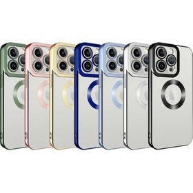 Zore Apple iPhone 14 Pro Max Uyumlu Rose Gold Kamera Korumalı Logo Gösteren Omega Kapak Kılıf