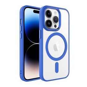 Zore Apple iPhone 14 Pro Max Wireless Şarjlı Krom Magsafe Silikon Kapak Kılıf