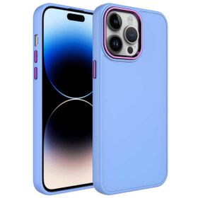 Zore Apple iPhone 14 Pro Metal Çerçeve ve Buton Tasarımlı Silikon Luna Kapak Kılıf