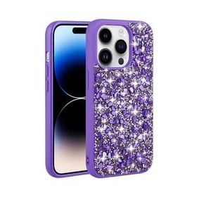 Zore Apple iPhone 14 Pro Parlak Taşlı Tasarım Linea Kapak Kılıf