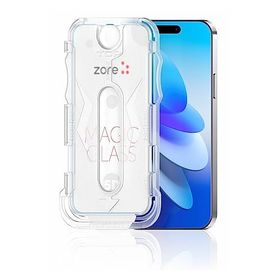 Zore Apple iPhone 14 Pro Uyumlu Kolay Uygulama Aparatlı 5D Magic Glass Cam Ekran Koruyucu