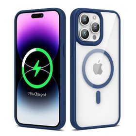 Zore Apple iPhone 14 Pro Uyumlu Lacivert Magsafe Wireless Şarj Özellikli Silikon Ege Kapak Kılıf