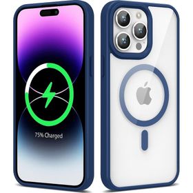 Zore Apple iPhone 14 Pro Uyumlu Lacivert Magsafe Wireless Şarj Özellikli Silikon Ege Kapak Kılıf