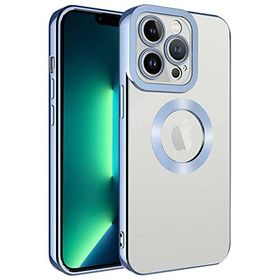 Zore Apple iPhone 14 Pro Uyumlu Mavi Açık Kamera Korumalı Logo Gösteren Omega Kapak Kılıf
