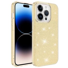 Zore Apple iPhone 14 Pro Uyumlu Shining Silikon Gold Kılıf