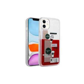 Zore Apple iPhone 14 Uyumlu NO1 Desenli Sıvılı Drink Silikon Kapak Kılıf
