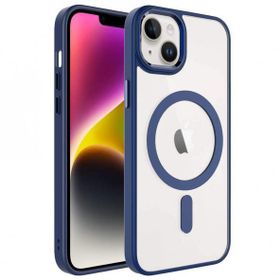 Zore Apple iPhone 14 Wireless Şarj Özellikli Krom Magsafe Silikon Kapak Kılıf