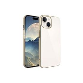Zore Apple iPhone 15 Plus Uyumlu Gold Sert PC Renkli Çerçeveli Riksos Kapak Kılıf