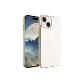 Zore Apple iPhone 15 Plus Uyumlu Gold Sert PC Renkli Çerçeveli Riksos Kapak Kılıf