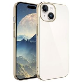 Zore Apple iPhone 15 Plus Uyumlu Gold Sert PC Renkli Çerçeveli Riksos Kapak Kılıf