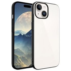 Zore Apple iPhone 15 Plus Uyumlu Siyah Sert PC Renkli Çerçeveli Riksos Kapak Kılıf