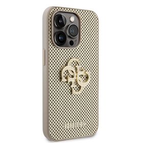 Zore Apple iPhone 15 Pro Guess Orijinal Lisanslı Delikli Yazı ve 4G Glitter Büyük Metal Logolu Kapak Kılıf