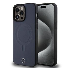 Zore Apple iPhone 15 Pro Max Mercedes Benz Orijinal Lisanslı Magsafe Şarj Özellikli Metal Yıldız Logolu Pürüzsüz Deri Kapak Kılıf