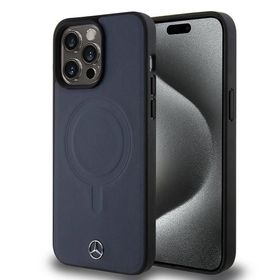 Zore Apple iPhone 15 Pro Max Mercedes Benz Orijinal Lisanslı Magsafe Şarj Özellikli Metal Yıldız Logolu Pürüzsüz Deri Kapak Kılıf