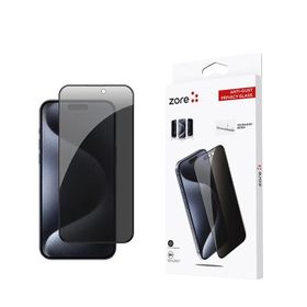 Zore Apple iPhone 15 Pro Max Uyumlu Anti Dust Privacy Temperli Ekran Koruyucu