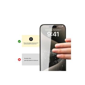 Zore Apple iPhone 15 Pro Max Uyumlu Rika Premium Privacy Temperli Cam Ekran Koruyucu