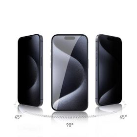 Zore Apple iPhone 15 Pro Uyumlu Rika Premium Privacy Temperli Cam Ekran Koruyucu