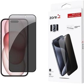 Zore Apple iPhone 15 Uyumlu Anti Dust Privacy Temperli Ekran Koruyucu