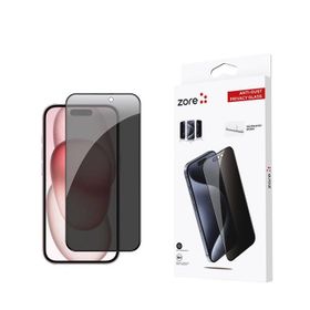 Zore Apple iPhone 15 Uyumlu Anti Dust Privacy Temperli Ekran Koruyucu
