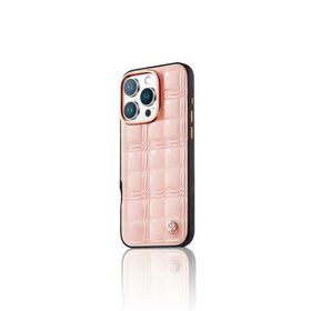 Zore Apple iPhone 16 Pro Askı Aparatlı Pynana Metal Grid Kapak Pembe Kılıf