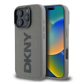 Zore Apple iPhone 16 Pro DKNY Orijinal Lisanslı Magsafe Şarj Özellikli PU Deri Plain Kapak Kılıf
