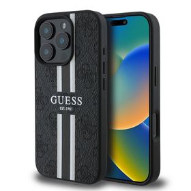 Zore Apple iPhone 16 Pro Guess Orijinal Lisanslı Magsafe Şarj Özellikli 4G Şerit Tasarımlı Printed Kapak Kılıf